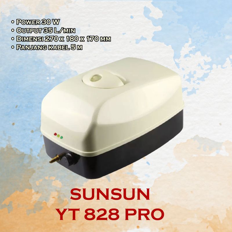 Sunsun YT 828 pro, aerator AC DC otomatis