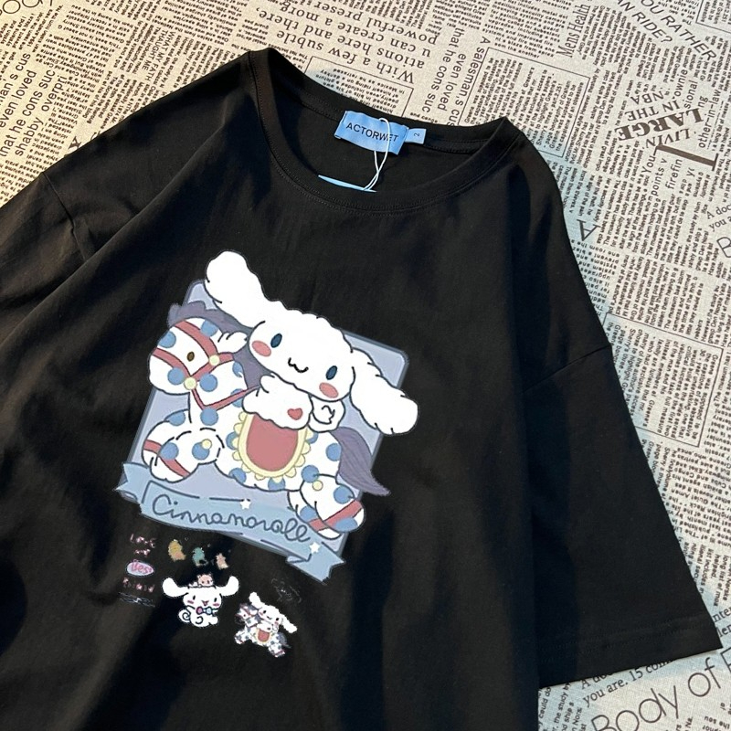 t shirt Cinnamon Dog kaos santai korean style 100%cotton