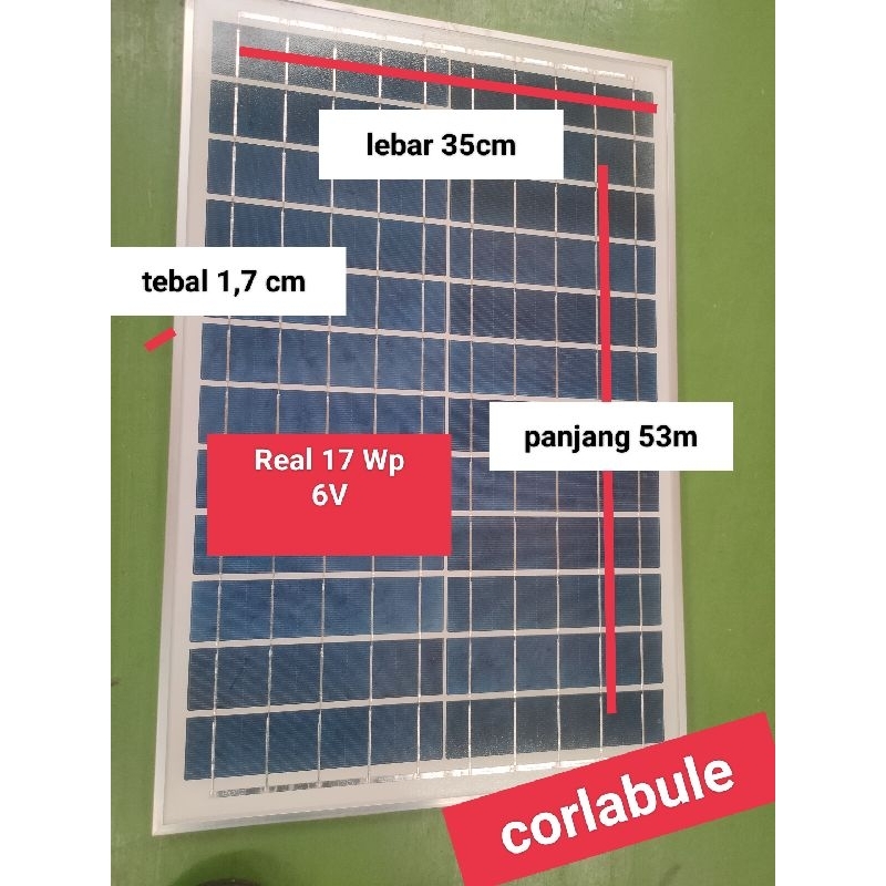 Solar Panel poly  25 wp 6v