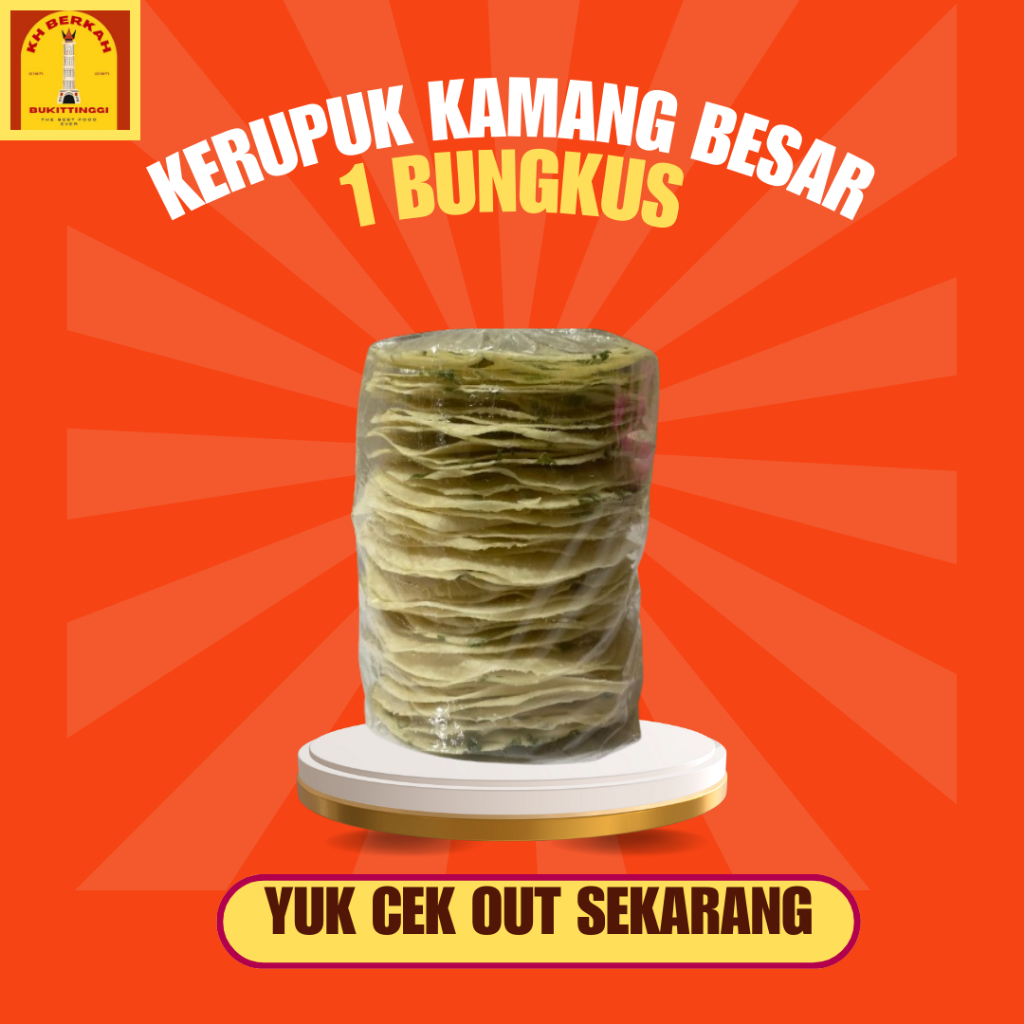 

PAKET 1 BUNGKUS KERUPUK KAMANG BESAR KHAS BUKITTINGGI