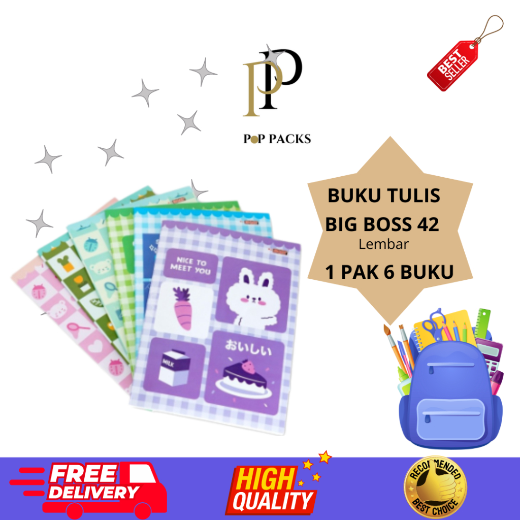 

Buku Tulis Big Boss 42 Lembar (1 PAK 6 BUKU)