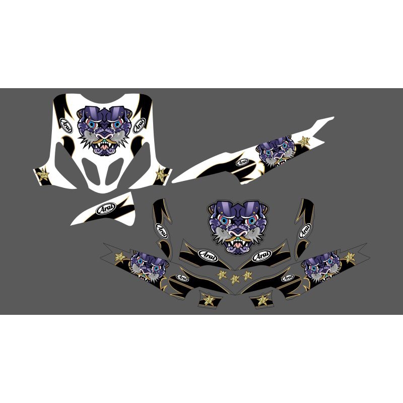 STRIPING STICKER TRANSPARAN ARAI NAKASUGO MIO SPORTY