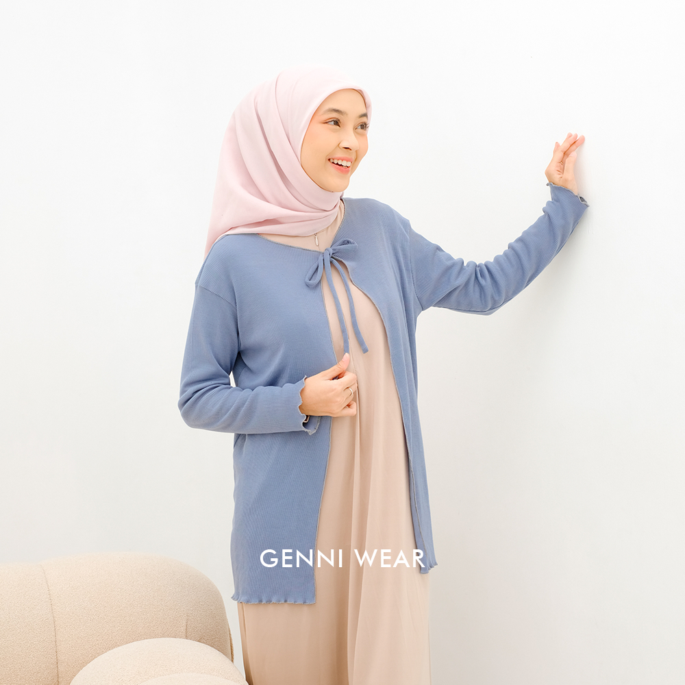Genni - Hira Cardigan Knit long tali - Outer Wanita panjang