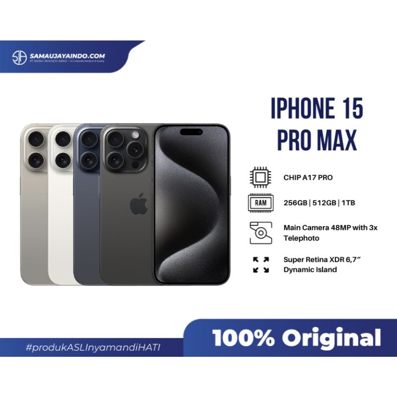 Second iphone 15 pro maX 1B termurah original IBOX