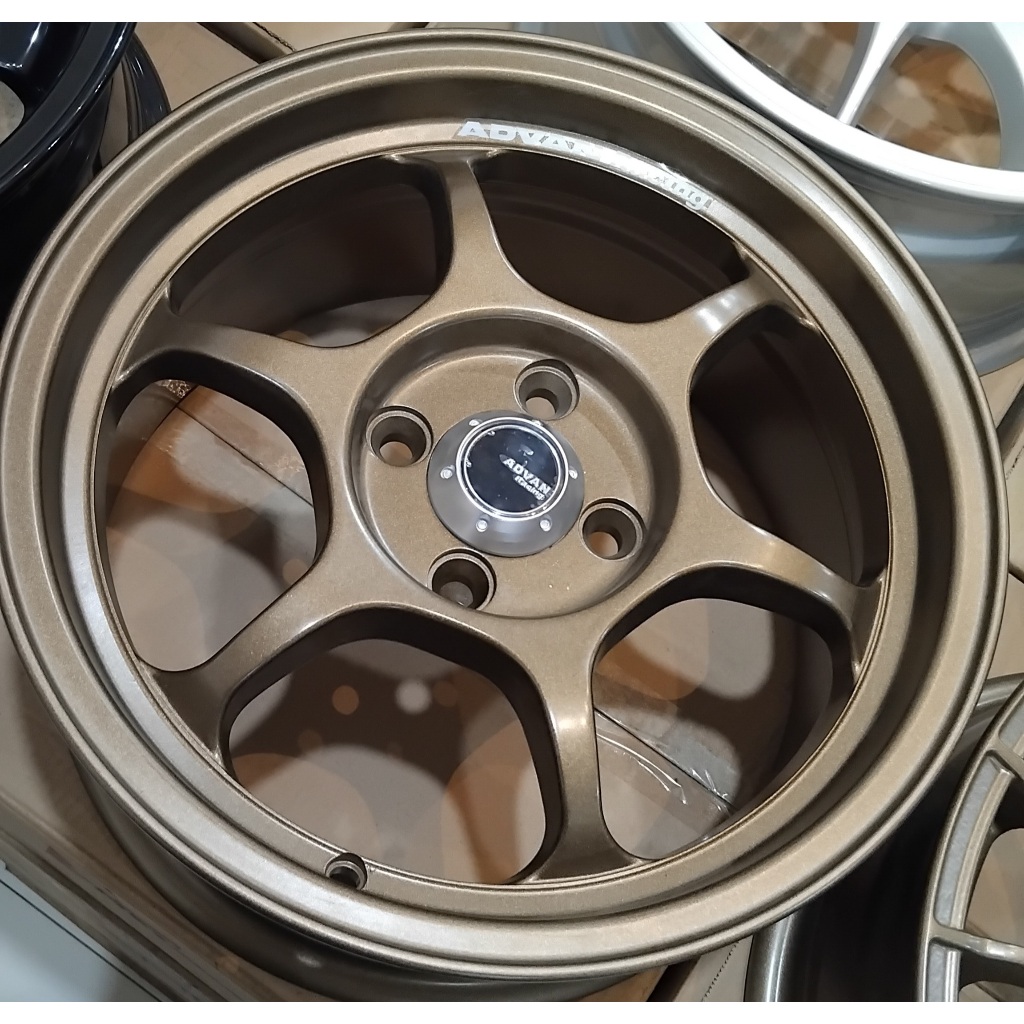 VELG RACING ROSSI ICONS H4 WARNA BRONZE RING 15 LEBAR 7.0 LOBANG 4 PCD 100 ET 38