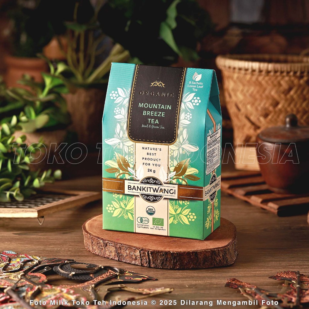 

Bankit Wangi - MOUNTAIN BREEZE Organic Box 24gr Green Tea Mint Blend Premium BankitWangi