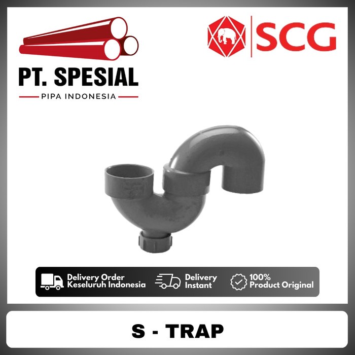 S-Trap 2 Inch PVC SCG Fitting Pipa PVC D SCG - 12