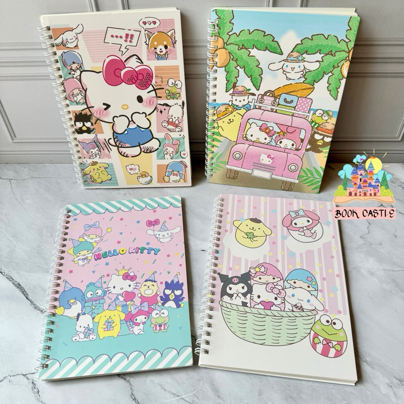 

Buku spiral A5 SANRIO all characters hello kitty kuromi melody cinamoroll