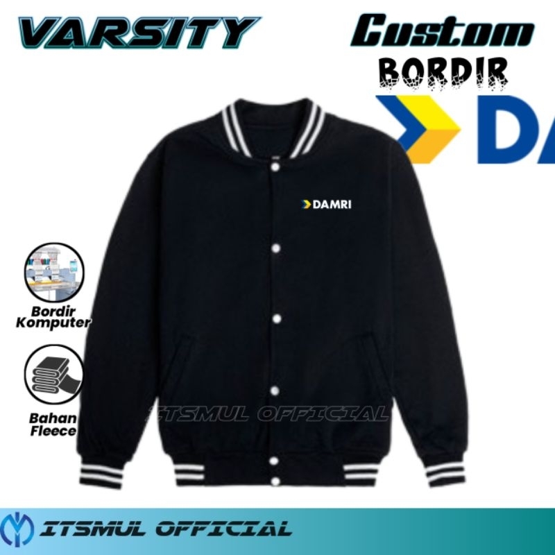 Jaket Varsity DAMRI Bordir Custom