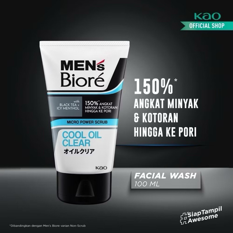 Mens Biore Cool Oil Clear