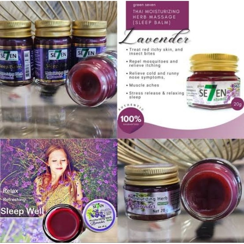 Green Seven Moisturizing Herb Massage /Green Se7en Sleep Balm(Minyak Balsem)