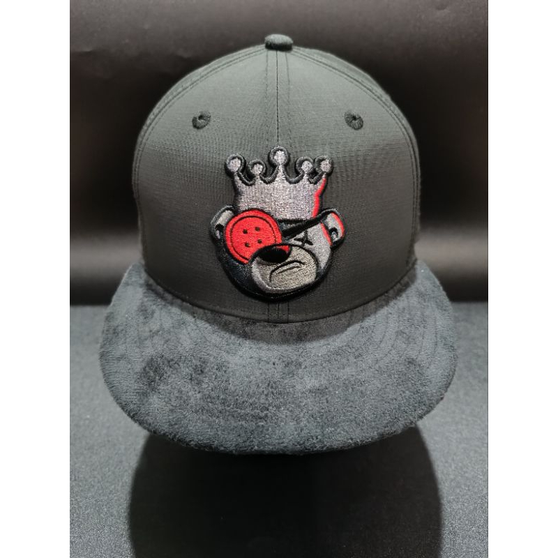 Topi Caps New Era Justfitteds Berlin Bear Berlin Nylon RipStop Suede Black