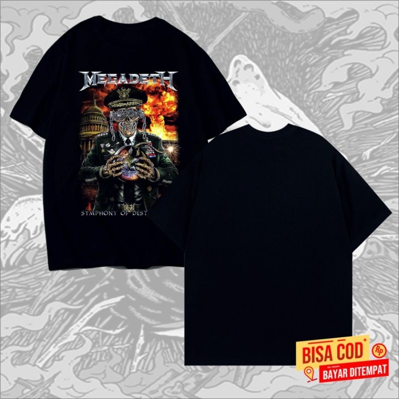 kaos pendek band metal MEGADETH original distro - kaos pendek band METAL luar MEGADETH distro origin