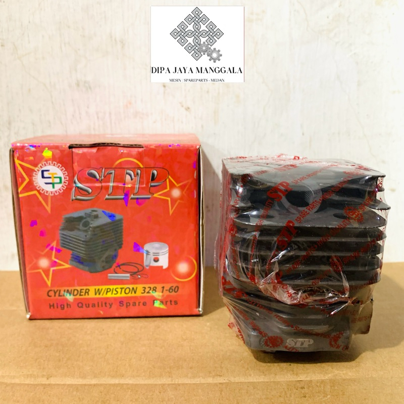 DJM - CYLINDER BLOCK ASSY 328 STP Komplit dengan Piston Set Mesin Potong Rumput Mesin babat Rumput