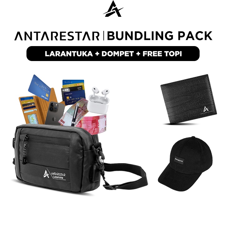 DAHSYAT ANTARESTAR Official  Tas Selempang Handbag Larantuka Tas Selempang Pria wanita Sling Bag Fre