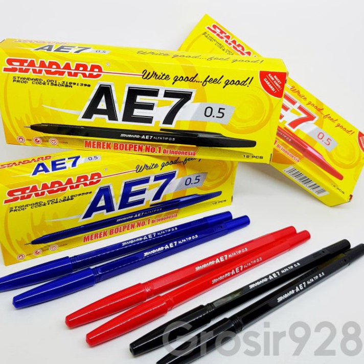 

SPONTAN Per 12 Pulpen Bolpen Bolpoin Ballpoint Standard AE7 AE7