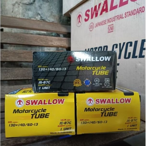 Ban Dalam SWALLOW 130+140/60-13 Untuk Ban Motor Ukuran (130/60-13, 130/70-13, 140/60-13)