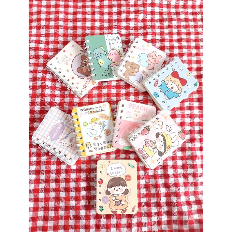 

buku notebook mini karakter