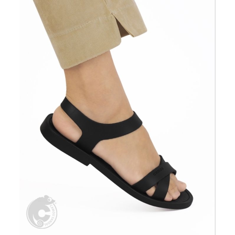 Vara Sesame Sandal Wanita Dari bahan perpaduan karet dan plastik