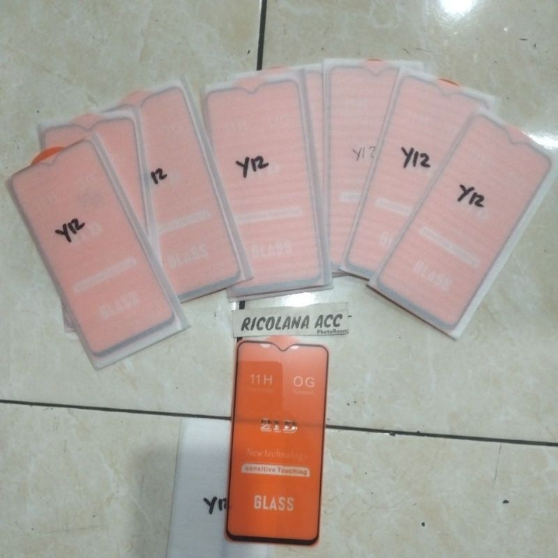 TEMPERGLASS TG FULL VIVO Y12GROSIR MURAH VIVO Y12 PELINDUNG LAYAR HP VIVO Y12