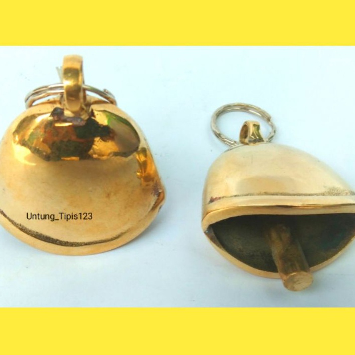 UNIK Kelontongan mini lonceng sapi gowok kuningan klontongan sapi suara nyaring