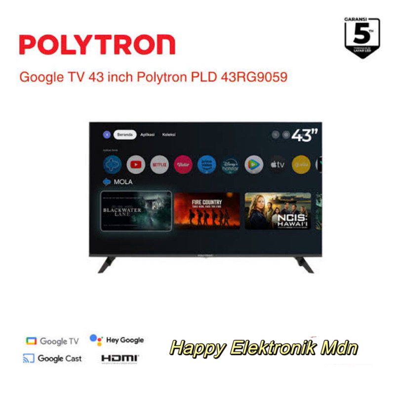 POLYTRON ANDROID GOOGLE TV 32 inch Polytron Google TV / Led Polytron 43 inch POLYTRON GOOGLE TV POLY