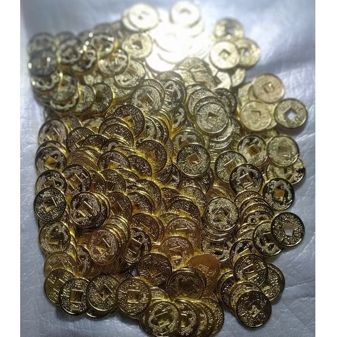 Koin Naga Phoenix kuningan bolong 10pcs
