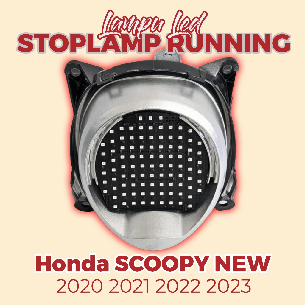 STOPLAMP RUNNING HONDA SCOOPY NEW / SCOOPY PRESTIGE LAMPU REM BELAKANG VARIASI KEDIP