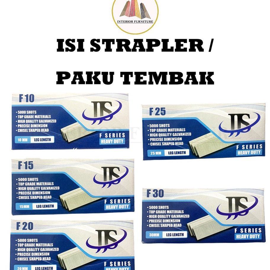 

LIMITED Isi Paku Tembak Refill Air Nailer Stapler Isi Ulang Paku Tembak READY F1 F15 F2 F25 F3