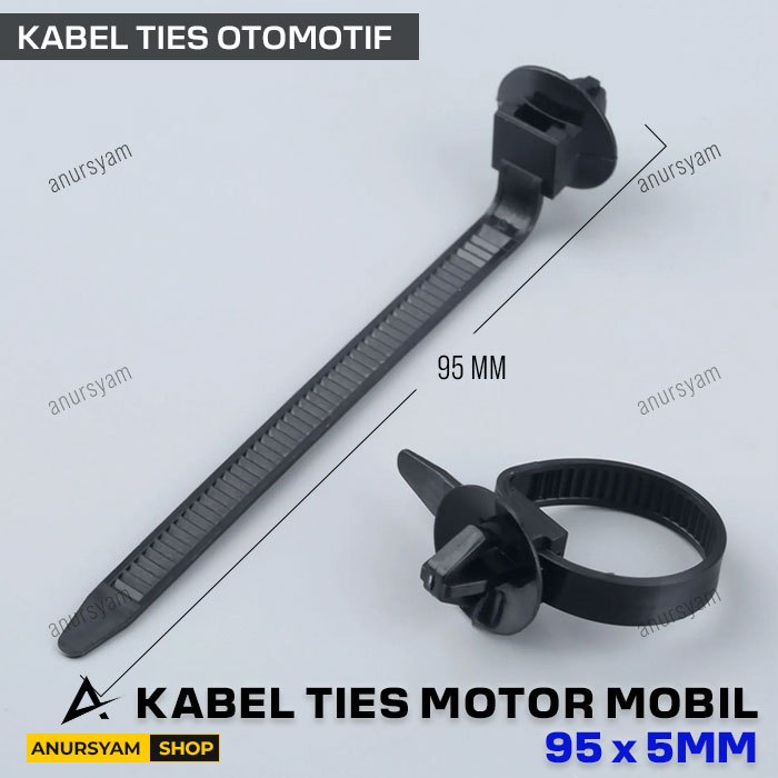 

Kabel Ties Motor Mobil / Klip Pengikat Kabel Nylon 95x5mm / Clip Pengencang Tali Nilon