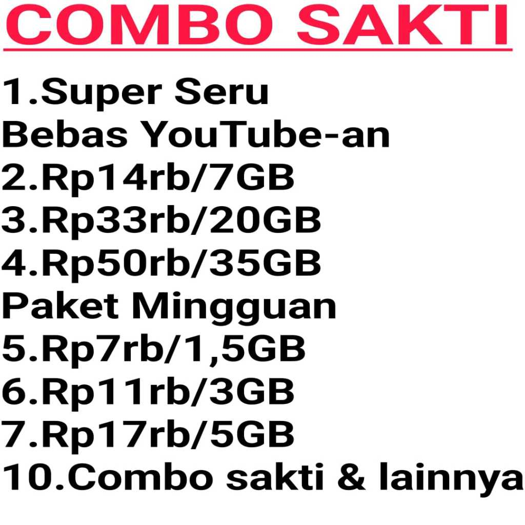 kartu perdana telkomsel sakti combo 7gb 20gb