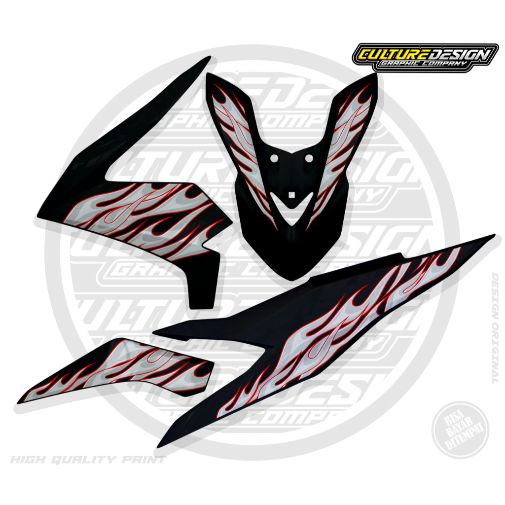 STRIPING TRANSPARAN BEAT DELUXE API - Motorcycle