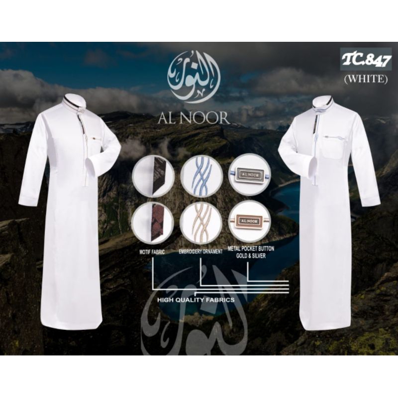 jubah An noor bordir remaja dan dewasa