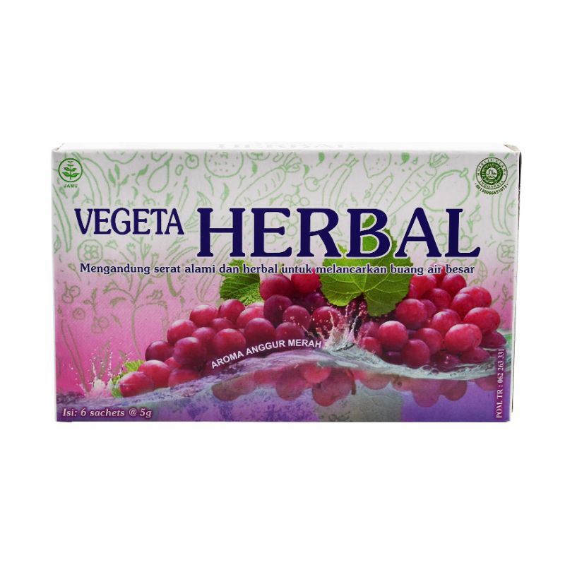 

Vegeta Herbal Rasa Anggur Merah Dus Isi 6 @5gR