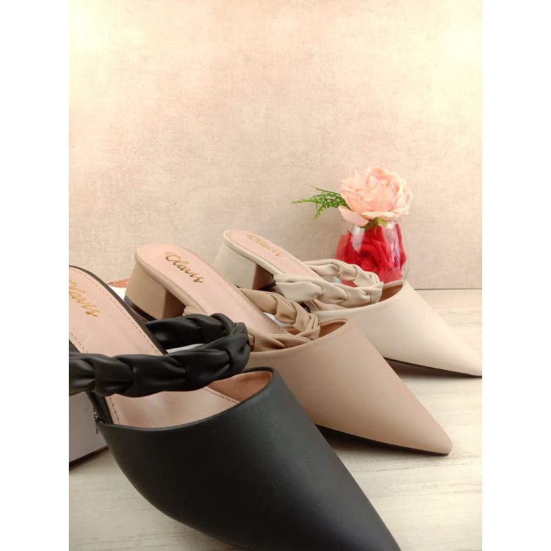 Olavis Slip on heels mules import | sendal doff import tumit tahu 3cm 952