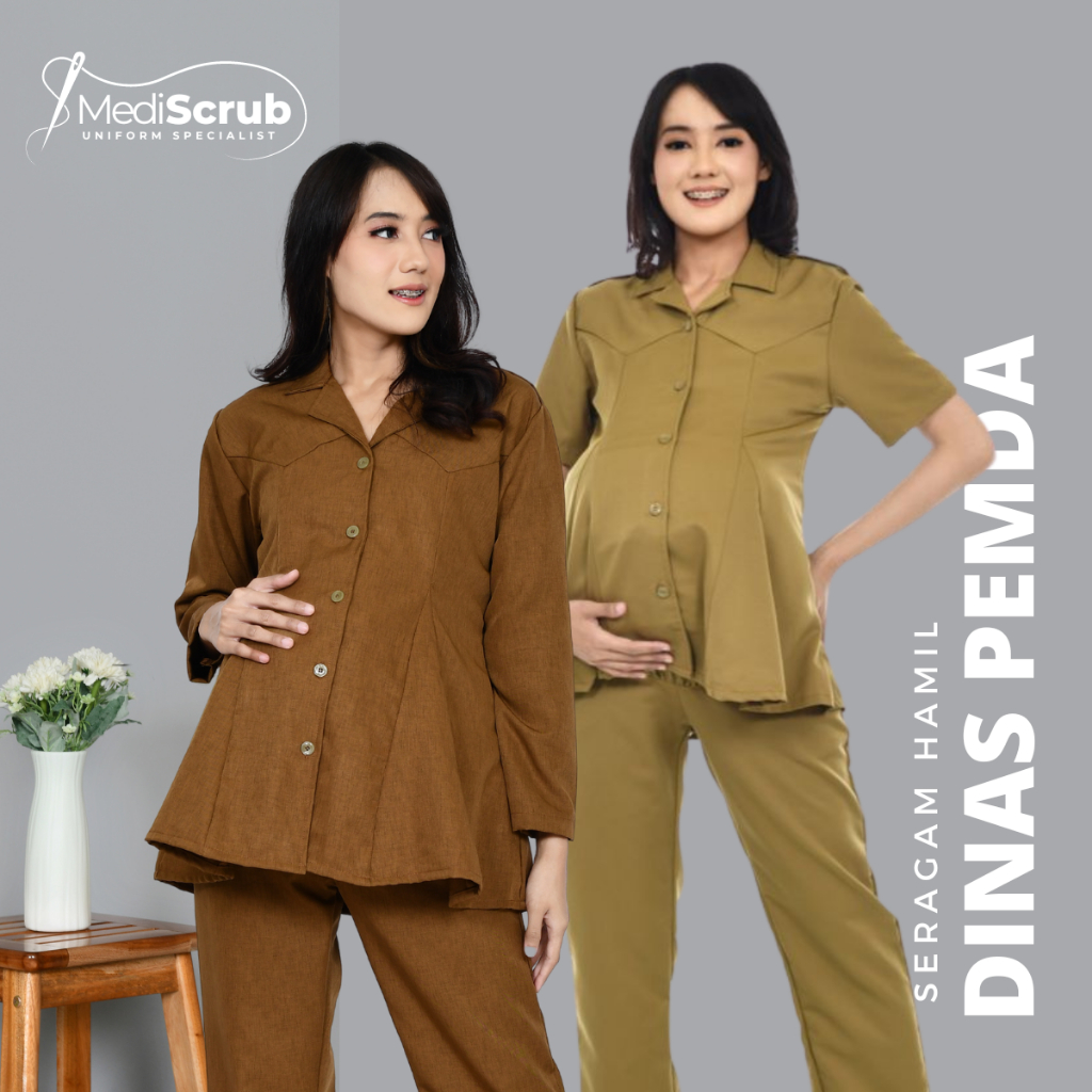 Setelan pemda wanita hamil / seragam hamil / pemda hamil / Baju Dinas PDH hamil