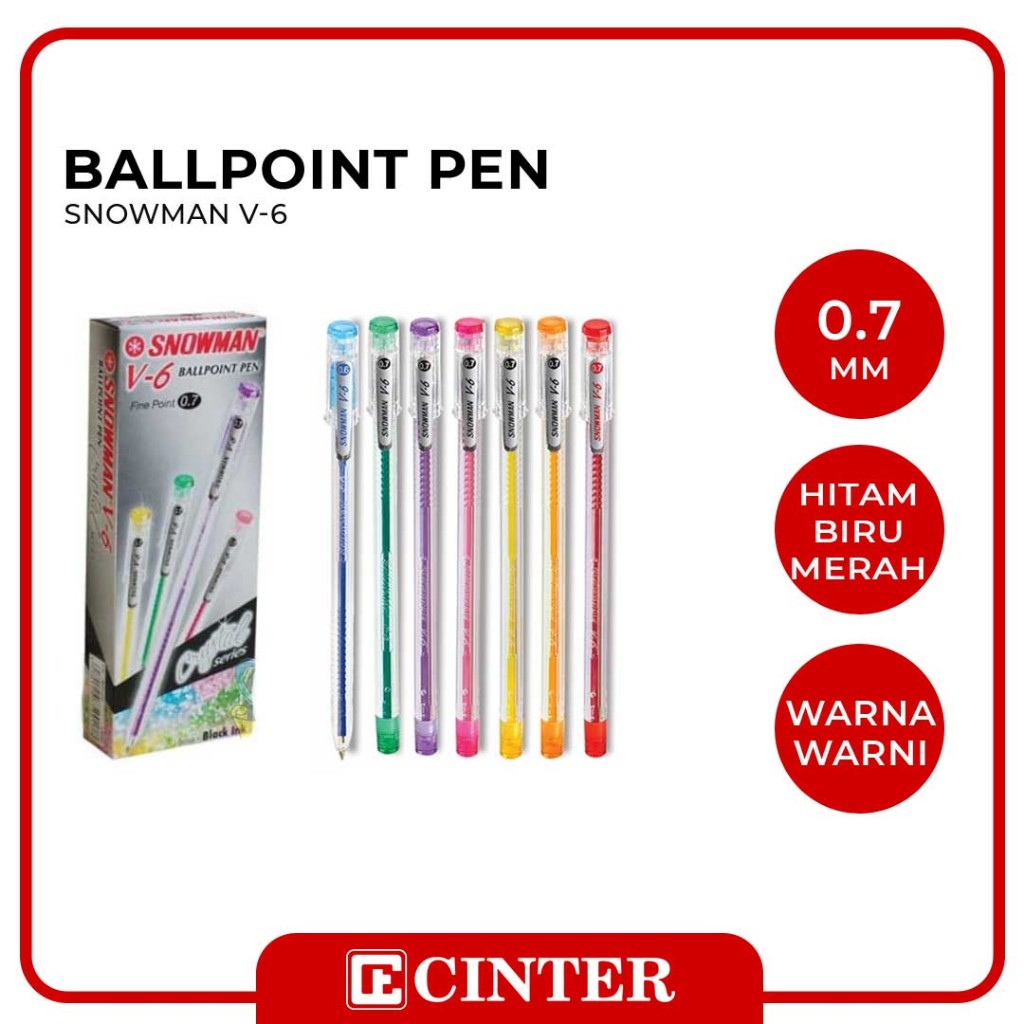 

SNOWMAN - PEN / PULPEN / BALLPOINT / PENA V6 CRYSTAL