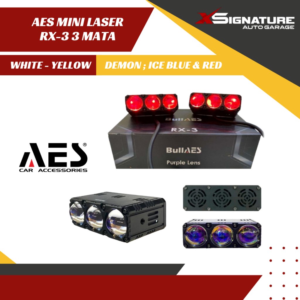 AES MINI LASER RX-3 3 MATA - WHITE YELLOW