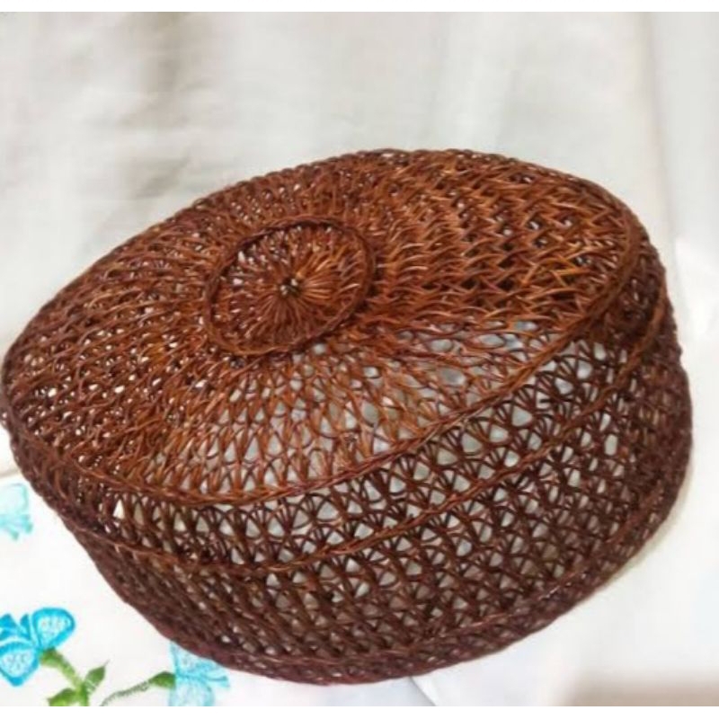 Peci rajut rotan, peci rajut premium, peci rotan daging