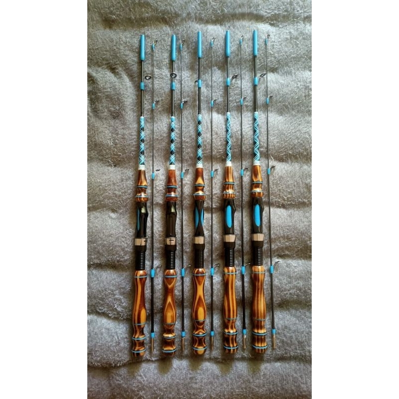 pancing udang dengan gagang jati belanda salai