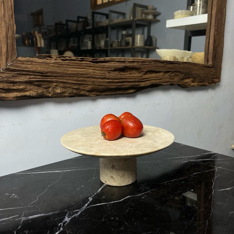 KIAI lonley - Marble cake stand, premium marble serving tray grade A