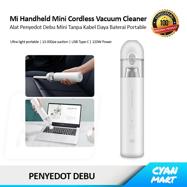 Xiaomi Mijia Vacuum Cleaner Mini Handheld Cordless Vakum Cleaner Mobil Original