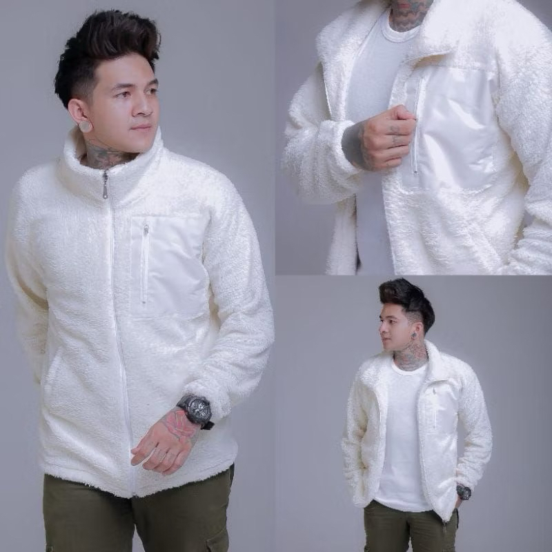 Jaket Sherpa Bulu Tebal & Hangat / Sherpa Pocket Simple Polos Kualitas Bagus Casual Elegan Atasan