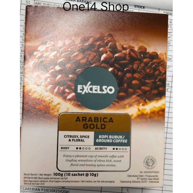 

Excelso Arabica Gold 100gr (10x10gr) Box