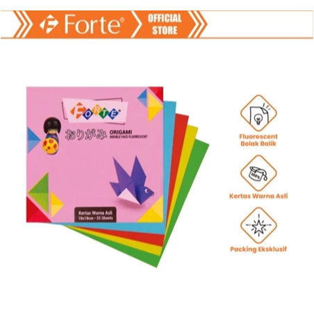 

[PAK] KERTAS LIPAT ORIGAMI 18X18 CM FORTE (25 LEMBAR)