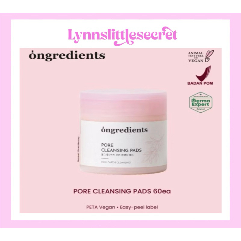 ONGREDIENTS X TREASURE PORE CLEANSING PADS @60ea
