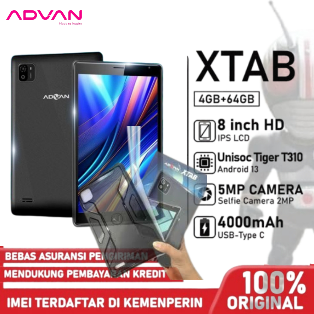 TABLET ADVAN XTAB 4/64GB ORIGINAL GARANSI RESMI