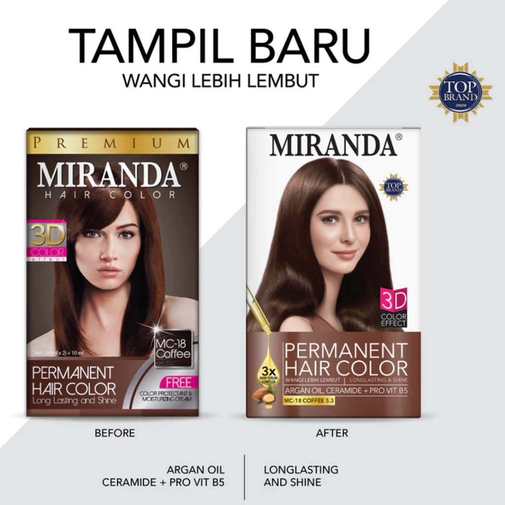Semir Miranda MC 18 Coffee - Cat Rambut Miranda Warna Coklat / Kopi
