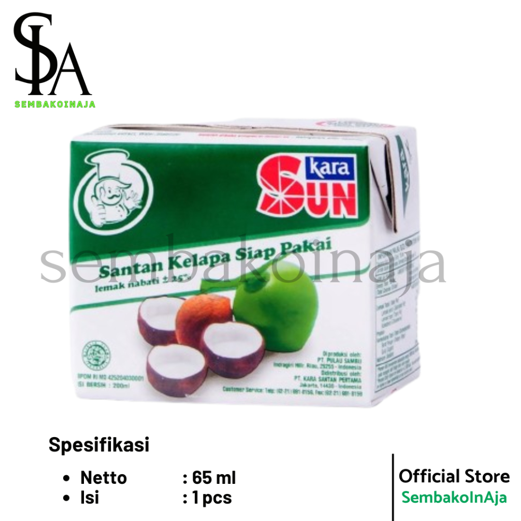 

[ SUNKARA ] Santan Kelapa 200ml