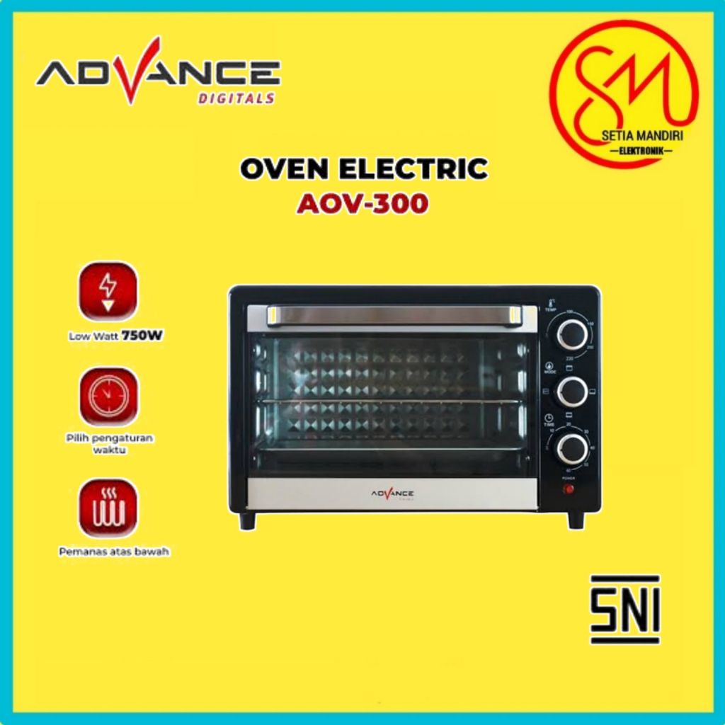 ADVANCE AOV300 Oven Listrik Low Watt 20 Liter AOV-300